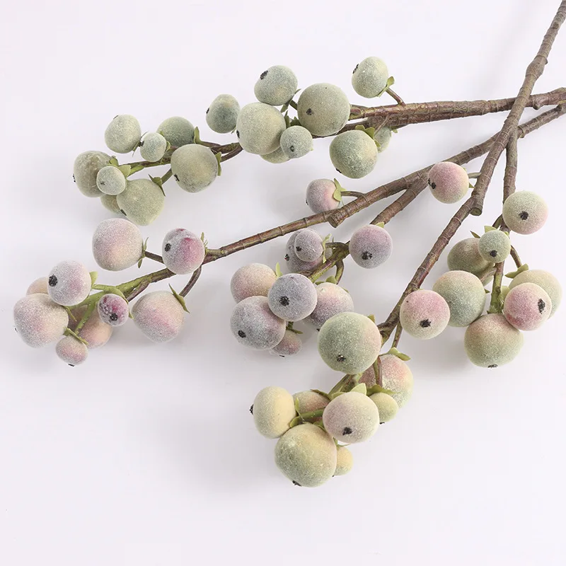 

2Pcs Simulation Foam Loquat Fruit Artificial Fruits Home Decoration Living Room Flower Arrangement Accessories Fake Plants Fruit