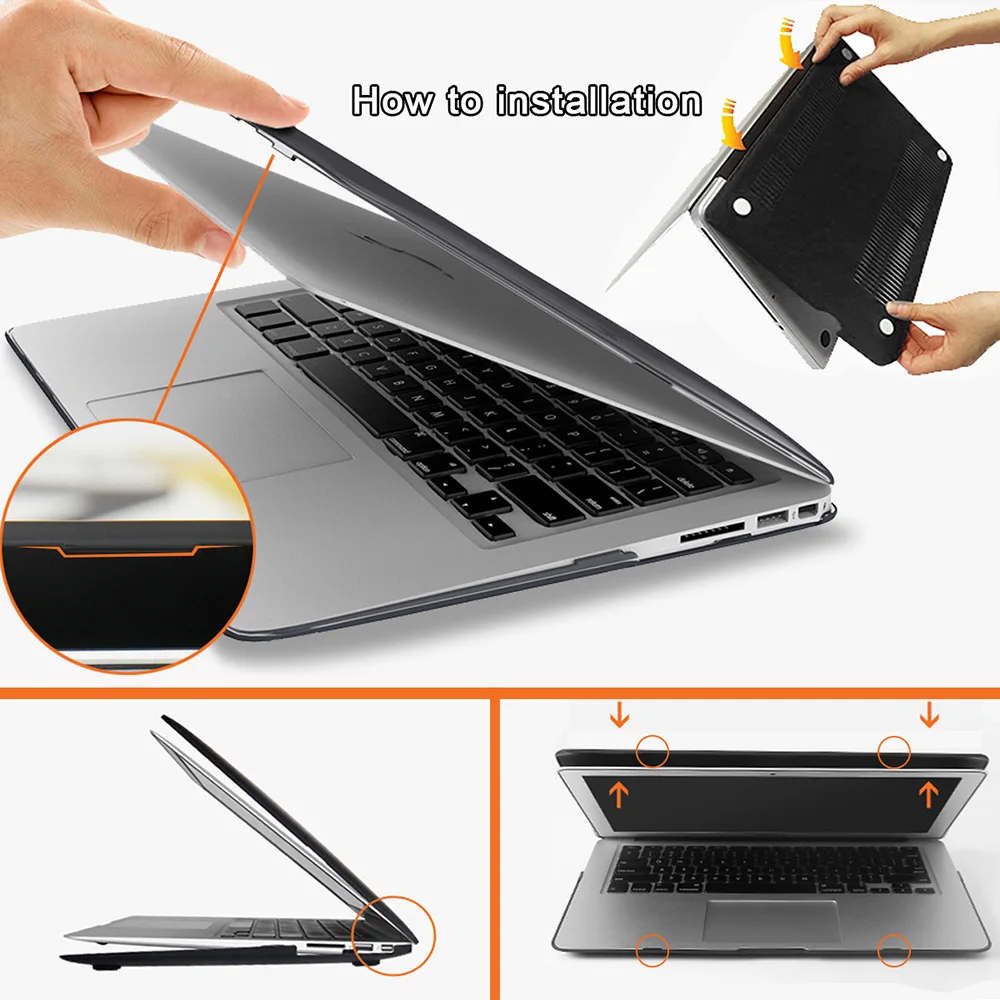 laptop case for apple macbook pro 131516macbook air 1311macbook 12 hard shell coverkeyboard coverscreen protector free global shipping