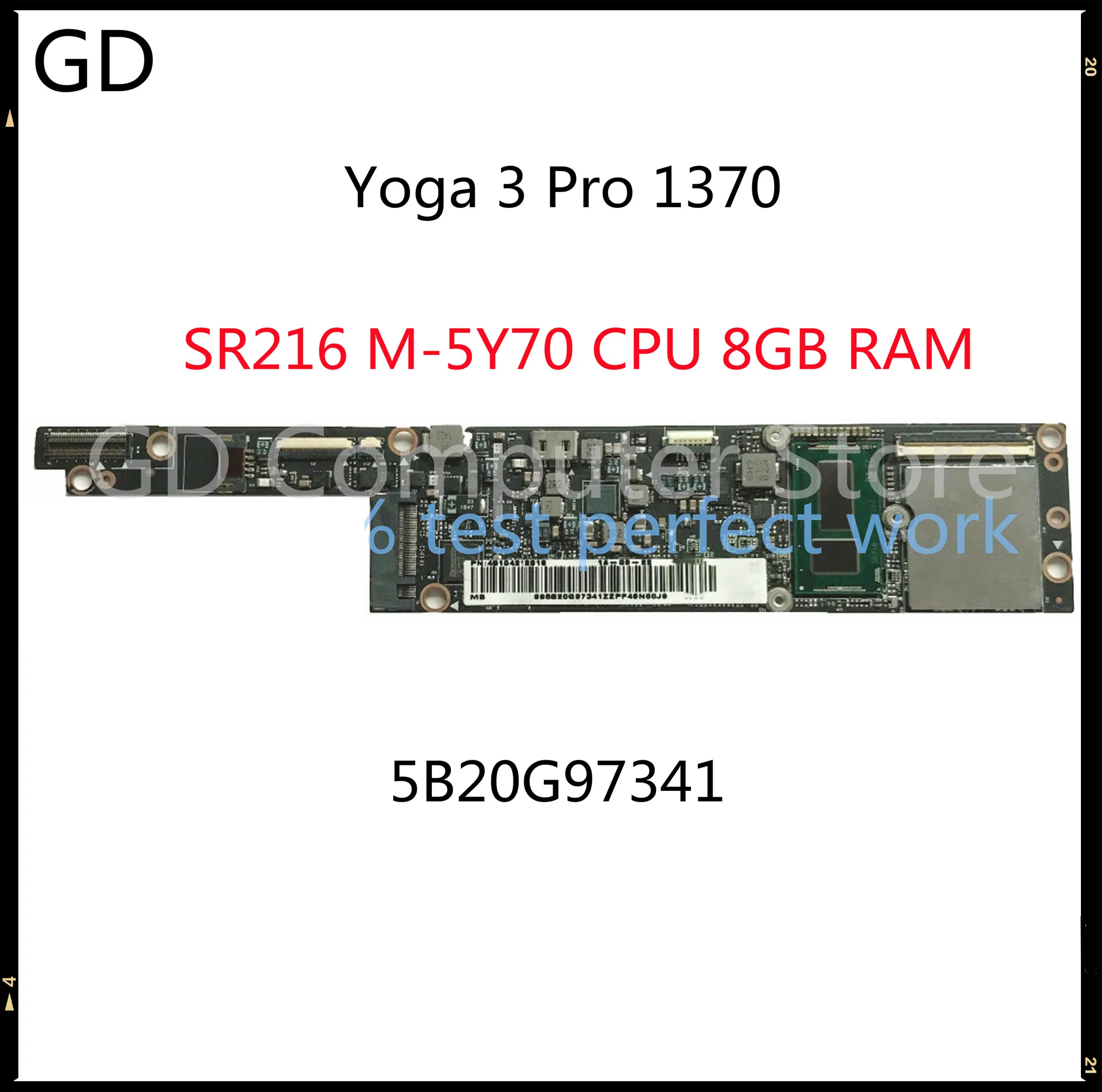 GD оригинальная материнская плата для ноутбука Lenovo Yoga 3 Pro 1370 с SR216 M-5Y70 CPU 8GB NM-A321 U2