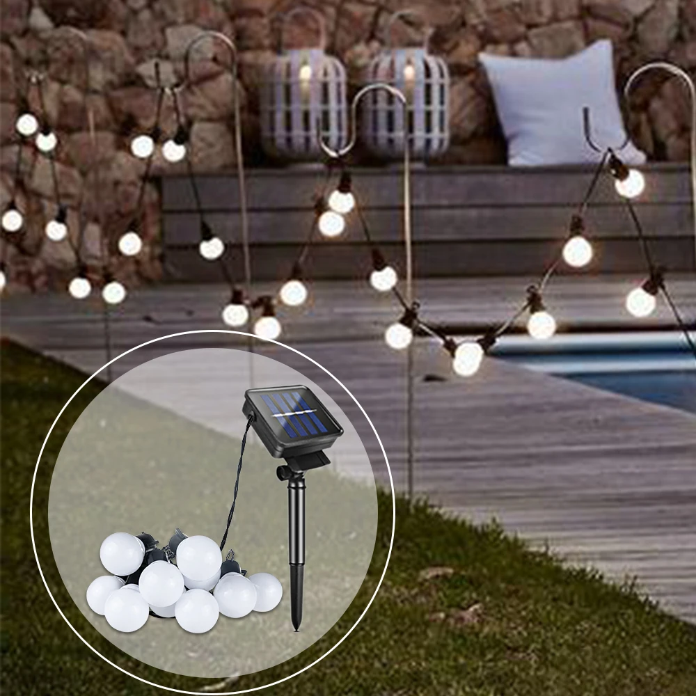 Светодиодный фонарь для украшения на солнечной батарее перезаряжаемый