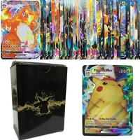 2021 new 100pcsset pokemon cards vmax english charizard rainbow tag team gx game battle carte trading card toys for children