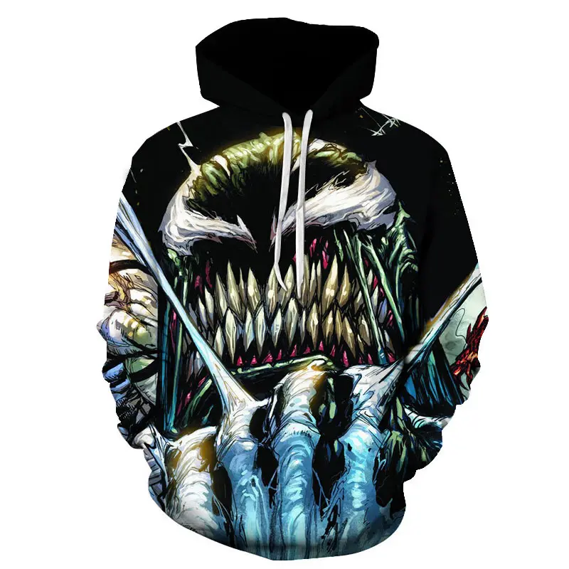 Супергерой Веном толстовки мужские женские свитшоты крутой Человек паук с 3d