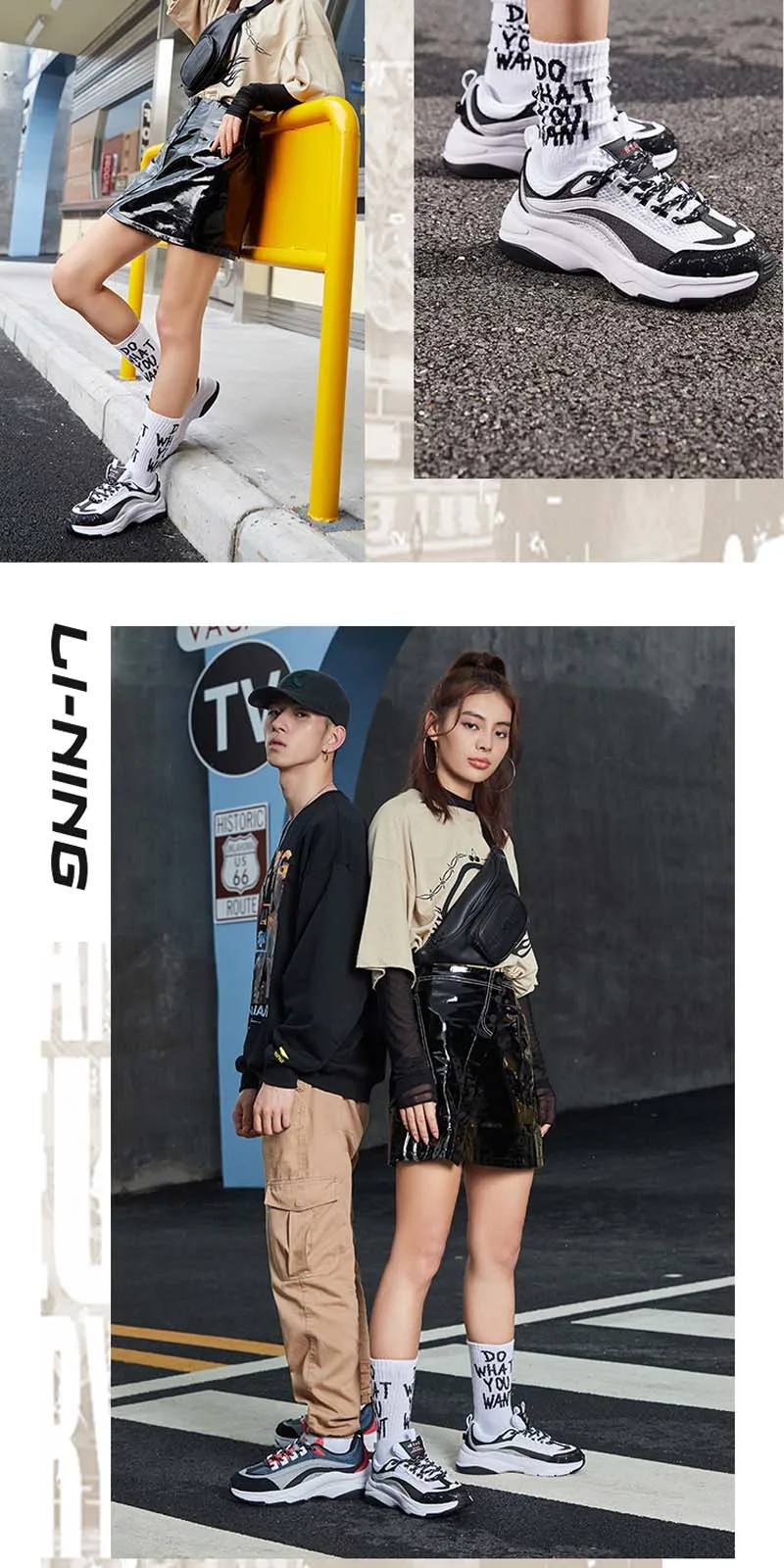 Li-Ning/Женская обувь AURORA WINDWALKER; стиль жизни; обувь в стиле ретро; удобная спортивная обувь с подкладкой для фитнеса; удобные кроссовки; AGCP108 YXB307