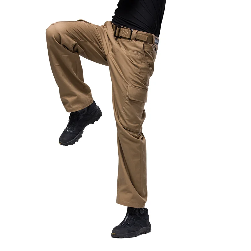 Городские военные тактические брюки мужские прямые с несколькими карманами