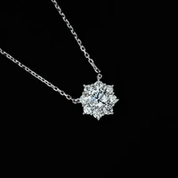 knobspin 100 925 sterling silver super shining frozen snow diamonds 5a zircon pendant necklaces fine jewelry woman girl gift