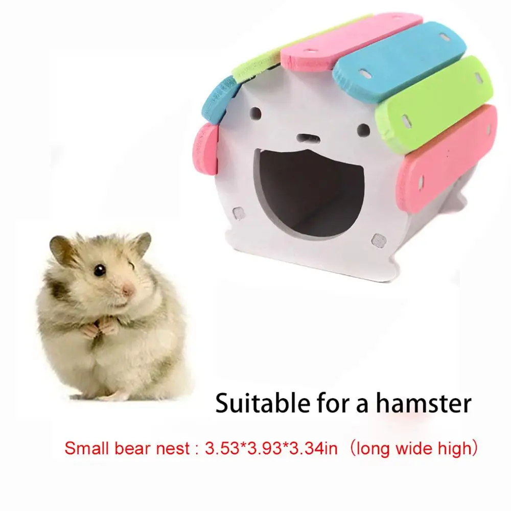 Натуральный Забавный дом хомяк гнездо игрушка животное укрытие дерева