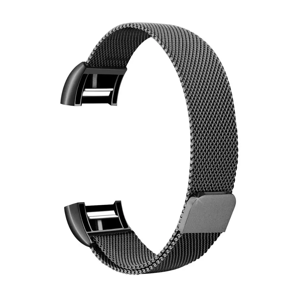 Joyozy нержавеющая сталь магнитная сетка петля ремешок для Replacement Charge 2 замена Браслет ремешок для Charge 2 ремешок для часов - Цвет ремешка: Black