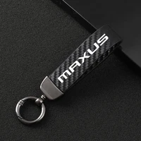 luxury carbon fiber car logo keychain custom auto keyring for maxus t60 t70 t90 g10 g20 g50 g90 d60 d90 v80 v90 v100 accessories