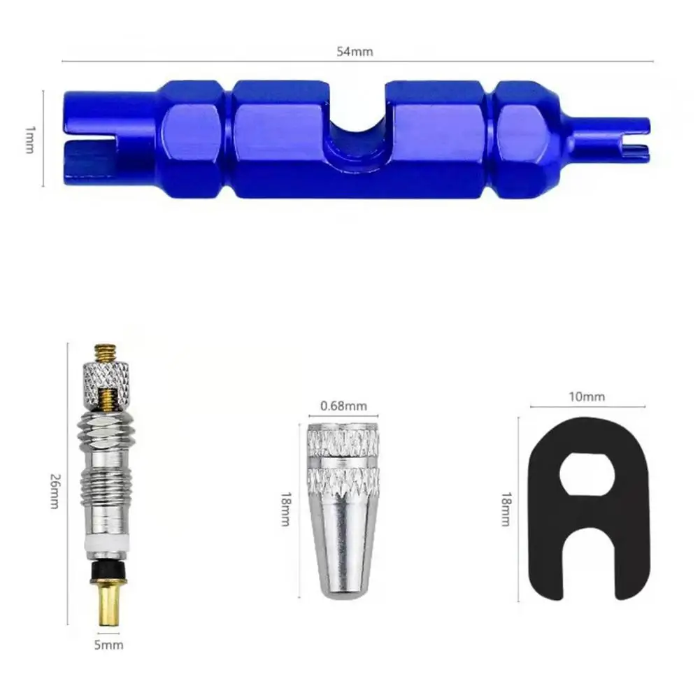 

26pcs Bicycle Valve Core Kit Wheel Presta Schrader Valve Core Adapter, Road Bike Tyre Bicycle Repair Kit