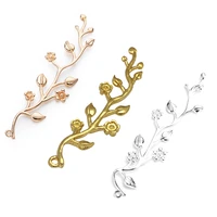 10pcs 15x59mm tree branch flowerleaves charms necklace pendant accessories for jewelry making diy wedding bridal craft findings