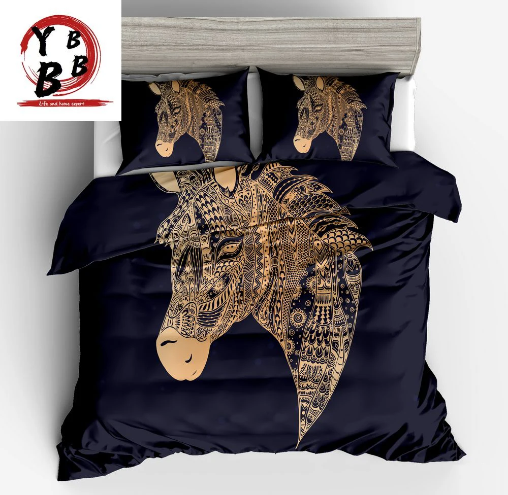 

Fashion 3D Print sika deer Christmas color black yellow red duvet cover twin full queen king size good quality 2/3pcs bedding