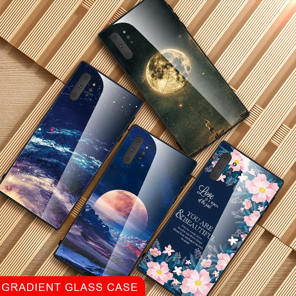 Чехол для Samsung Galaxy Note 10 S10 Plus S8 S9 8 9 A50 A70 A30 A20 A10 A30S A50S из закаленного стекла|Бамперы| |