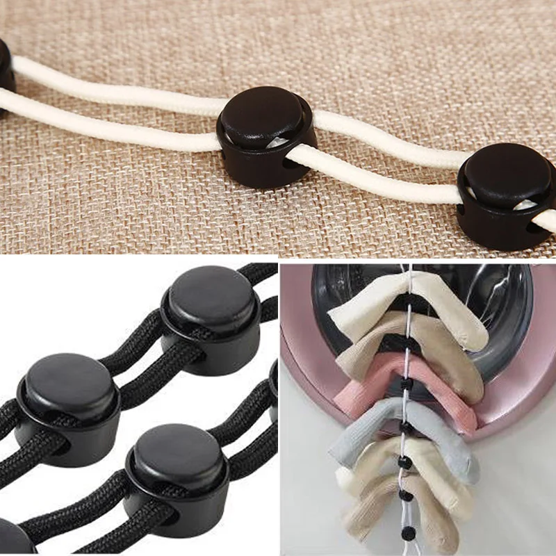 

2Pcs Sock Organizer Home Socks Hanging Rope Multifunctional Drying Socks Lanyard Easy Clips and Locks SDF-SHIP