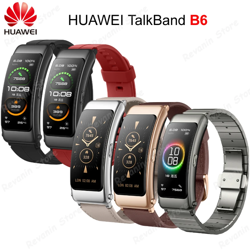 Bluetooth гарнитура HUAWEI TalkBand B6 1 53 дюйма Kirin A1 BT 5 2 мониторинг сердечного ритма и уровня
