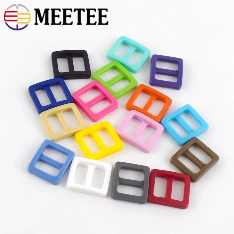 20/50/100 шт. Meetee цветной 10 мм пластиковый слайдер Tri Glide Регулируемая пряжка ошейник