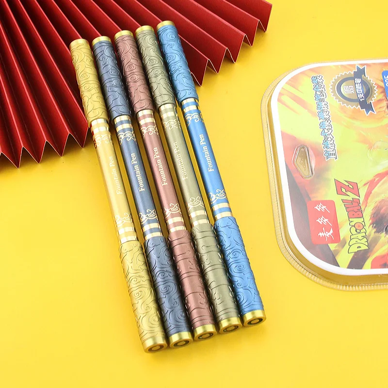 

New retractable double headed Morandi color golden cudgel bag changing school pen ink bag for third grade students' calligraphy