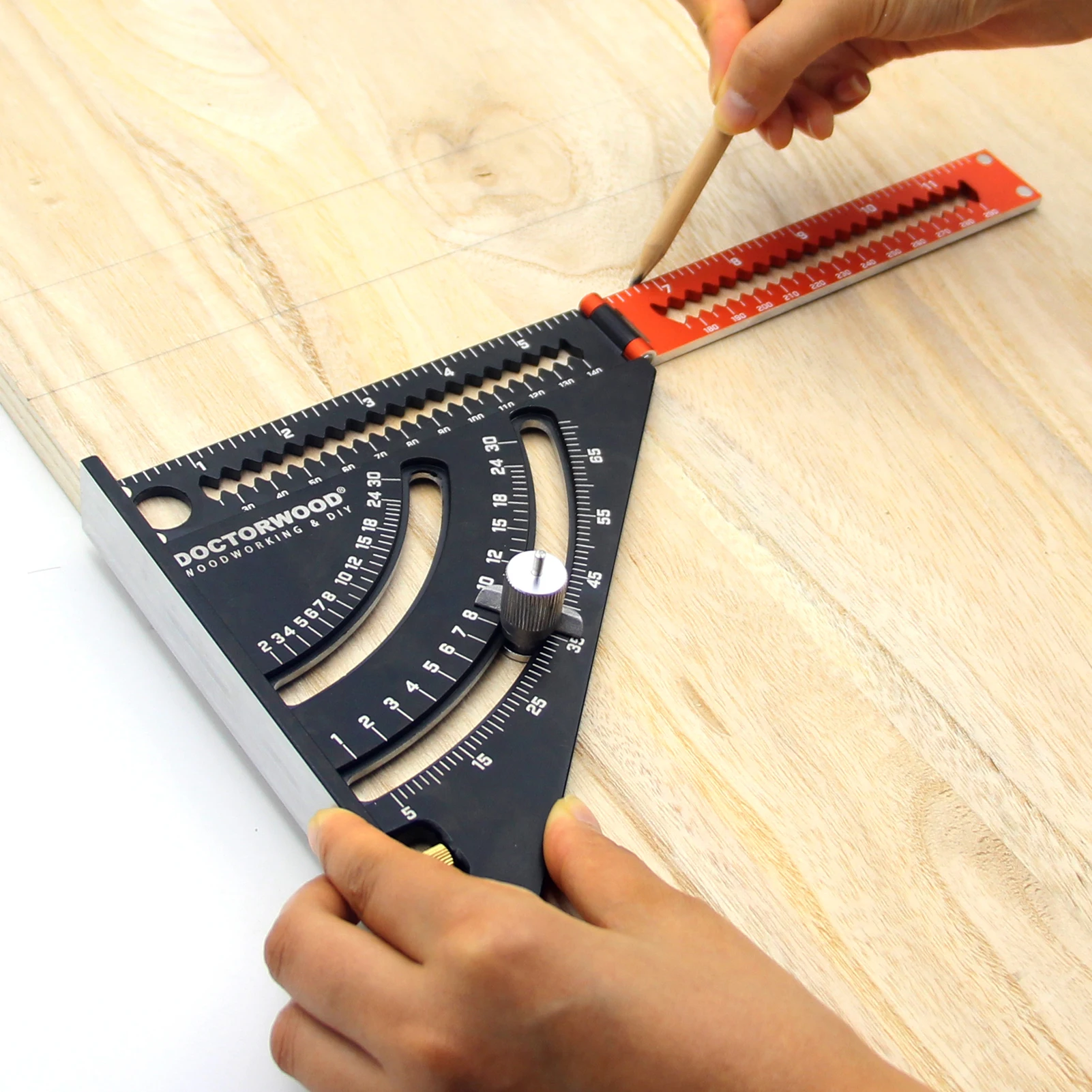 

Foldable Multifunction Measuring Ruler Woodworking Positioning Tool Angle Adjusting Extendable Utility Tool