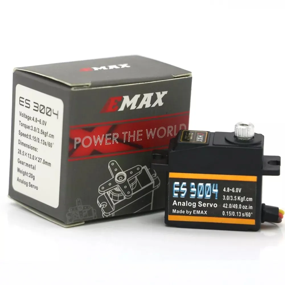 EMAX ES3004 20 г 3 5 кг 0.13sec 23T Металлическая Шестерня Аналоговый сервопривод для RC