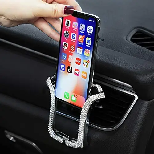 Универсальный автомобильный держатель для телефона с блестящими стразами