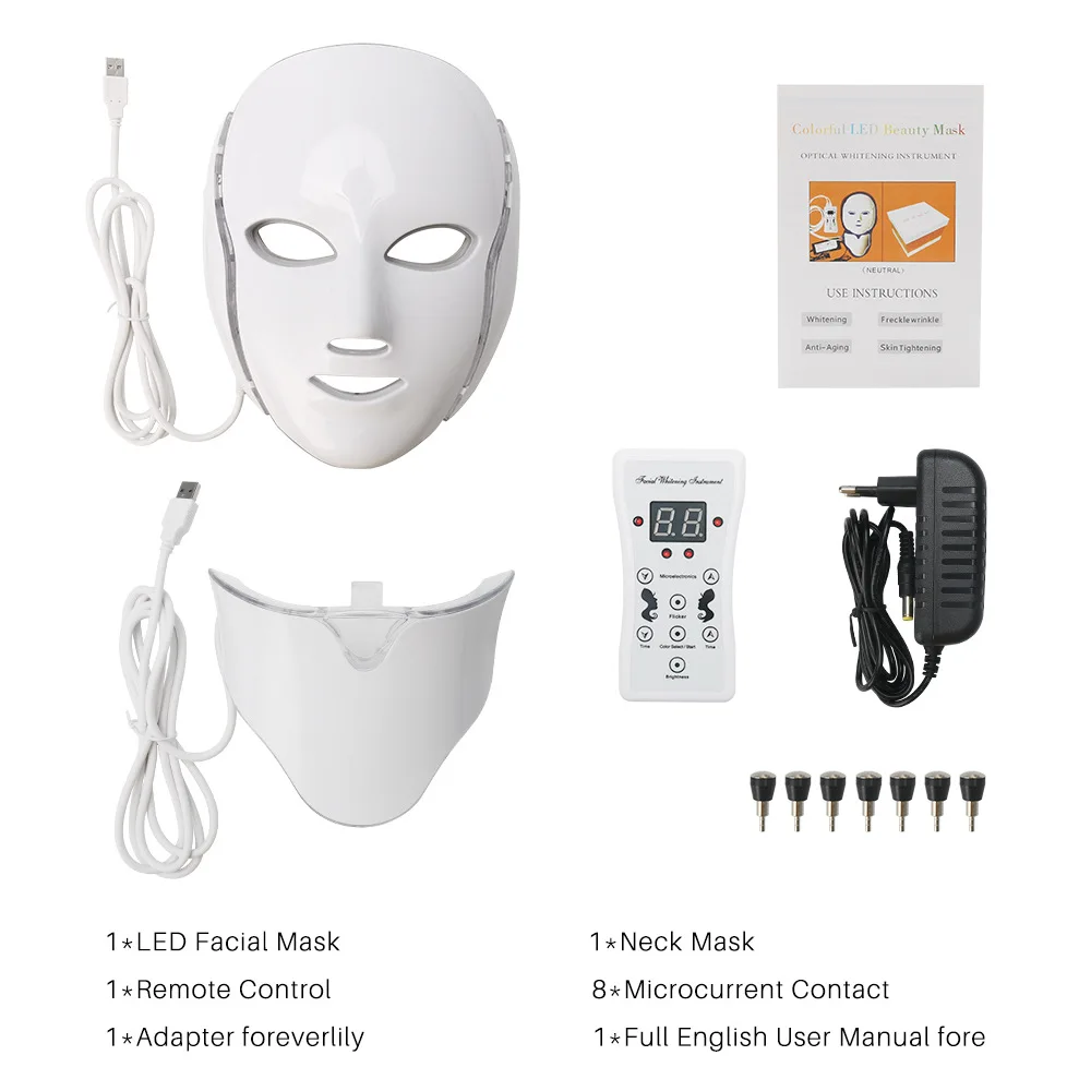 

Led Mask Beauty Photon Electric Facial Mask 7 Colors Skin Rejuvenation Anti Wrinkle Photon Therapy Face Lifting Machine