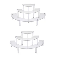 3x transparent removable acrylic cake display stand for party round cupcake holder bakeware wedding birthday party