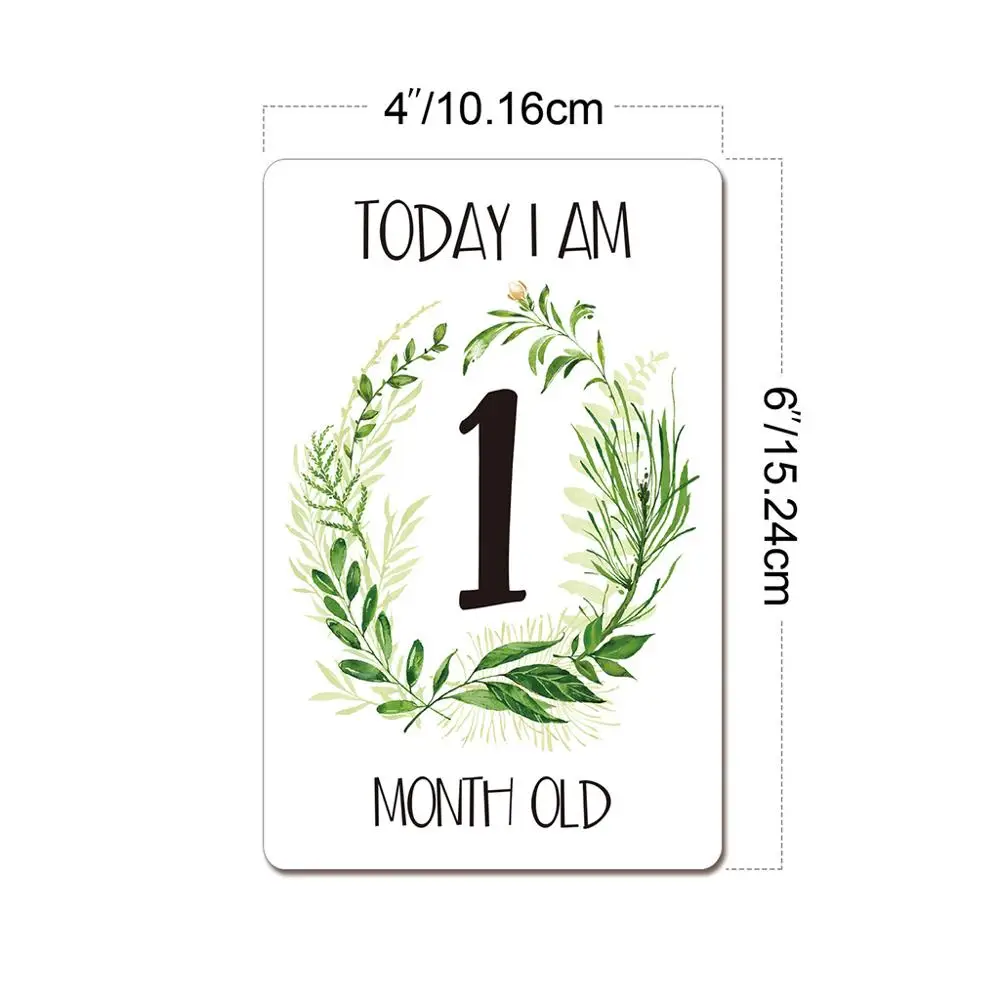 

24 Pcs/set Funny Cartoon Baby Milestone Month Stickers Card Newborn Photo Props 24BE