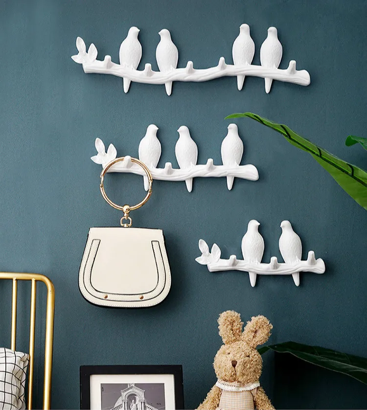 4 цвета 3D мультфильм птица Декор крюк DIY креативная настенная вешалка для пальто гостиная спальня настенный крючок для ключей рамка для дома Декор