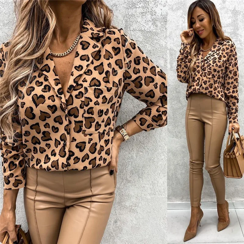 Новинка Лидер продаж Модные пикантные ботильоны с леопардовым принтом Блузка