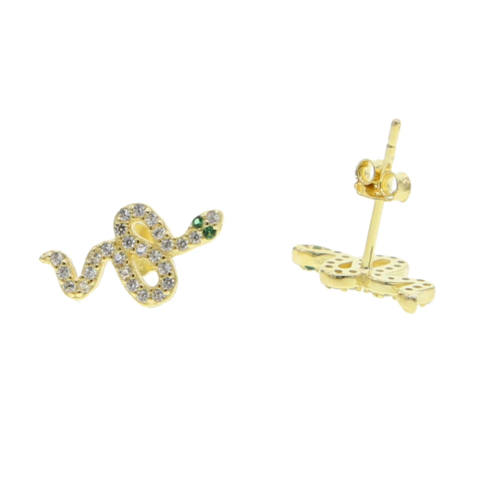 Женские серьги гвоздики из серебра 925 пробы с фианитом|Серьги-гвоздики| |