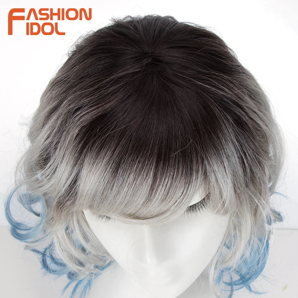 Парик FASHIONIDOL с коротким Бобом 12 дюймов термостойкий парик для косплея эффектом