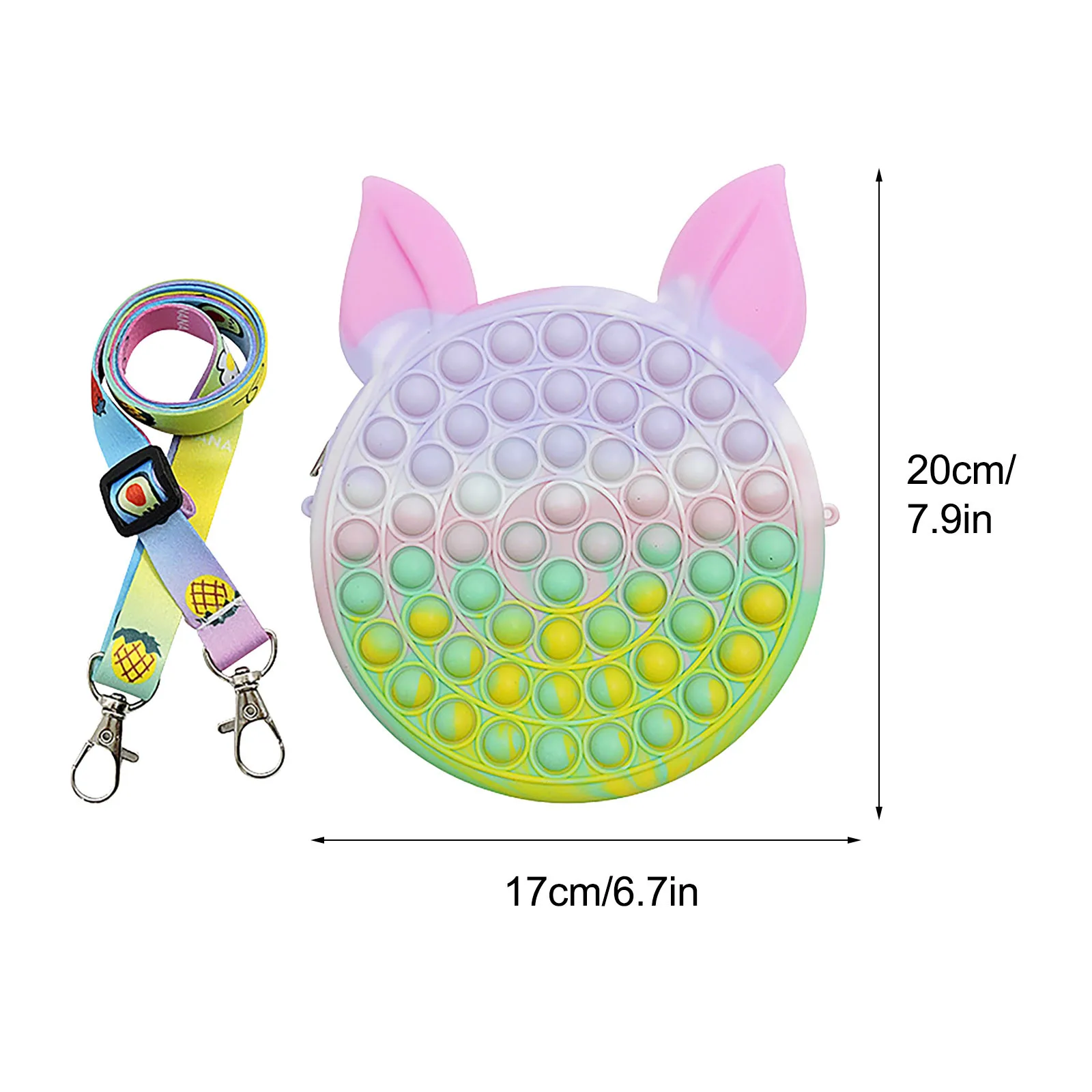 Школьный Радужный рюкзак для подростков с пузырьковым наконечником и сенсорной