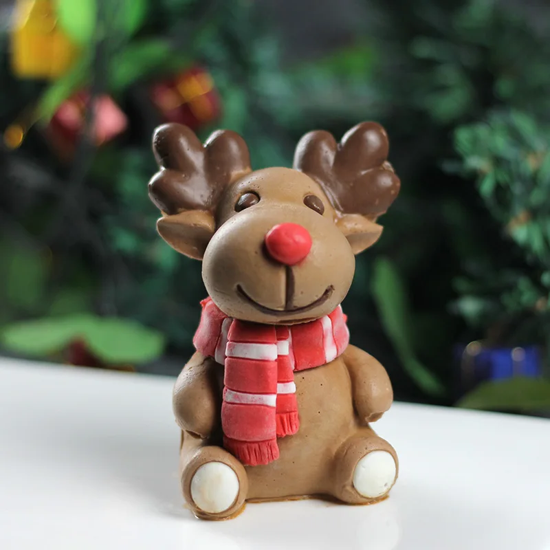 

Silicone Mold Reindeer Shaped Moose Handmade Christmas Cake Mould