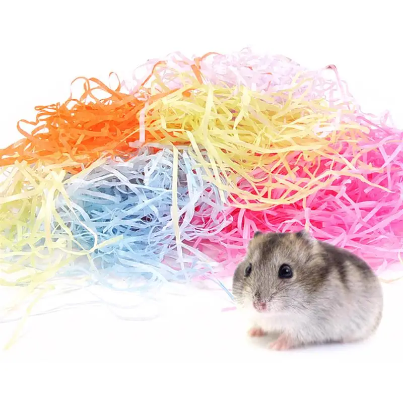 

Dorakitten 6 Packs Solid Color Paper Shred Multipurpose Assorted Gift Basket Filler For Small Animals DIY Pet Nest Accessories