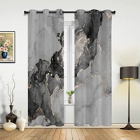 marble texture ink black and white window curtains home decor bedroom window treatments valance curtains for living room