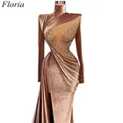 Floria вечернее платье на заказ; Большие размеры длинный Для женщин свободного кроя платье для официальных торжеств Бисер Пышное Платье в стиле знаменитостей; Vestidos
