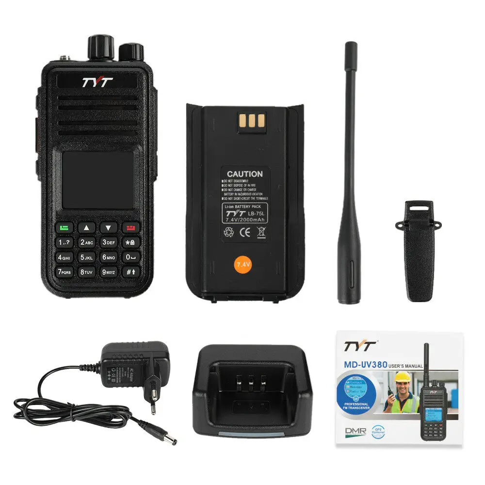 TYT DMR цифровой мобильное радио TYT MD-380 TYT era иди и болтай Walkie Talkie “иди и 1000 канала профессиональное Two Way радио UHF 400-480 МГц
