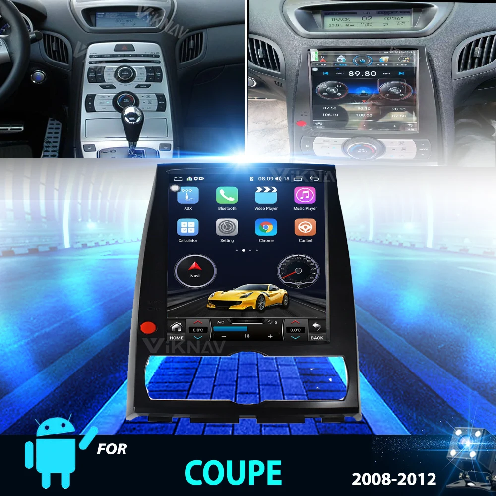 

Автомагнитола 2 Din на Android для Hyundai Coupe 2008-2012, автомобильная аудиосистема, мультимедийный DVD-плеер, GPS-навигация, магнитофон