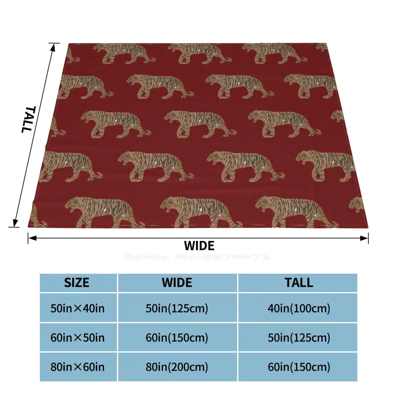 Золотое черное красное блестящее одеяло с узором Тигра для кондиционирования