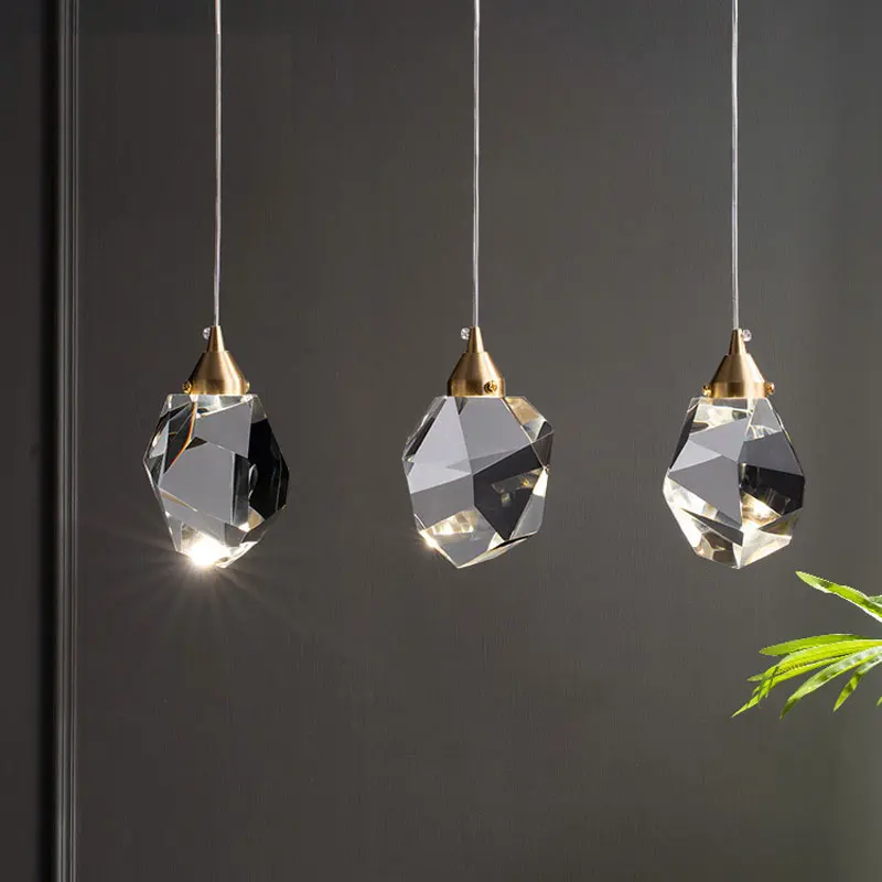 

Modern Crystal Chandelier Nordic Bedroom Bedside Lamp Restaurant Bar Table Small Chandelier Led Lights Dining Room Furniture