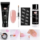 Набор для наращивания ногтей, 20 мл, набор УФ-гелей, быстрое наращивание пальцев, Кристальное УФ-желе, акриловый гель для дизайна ногтей, набор кистей для инструментов