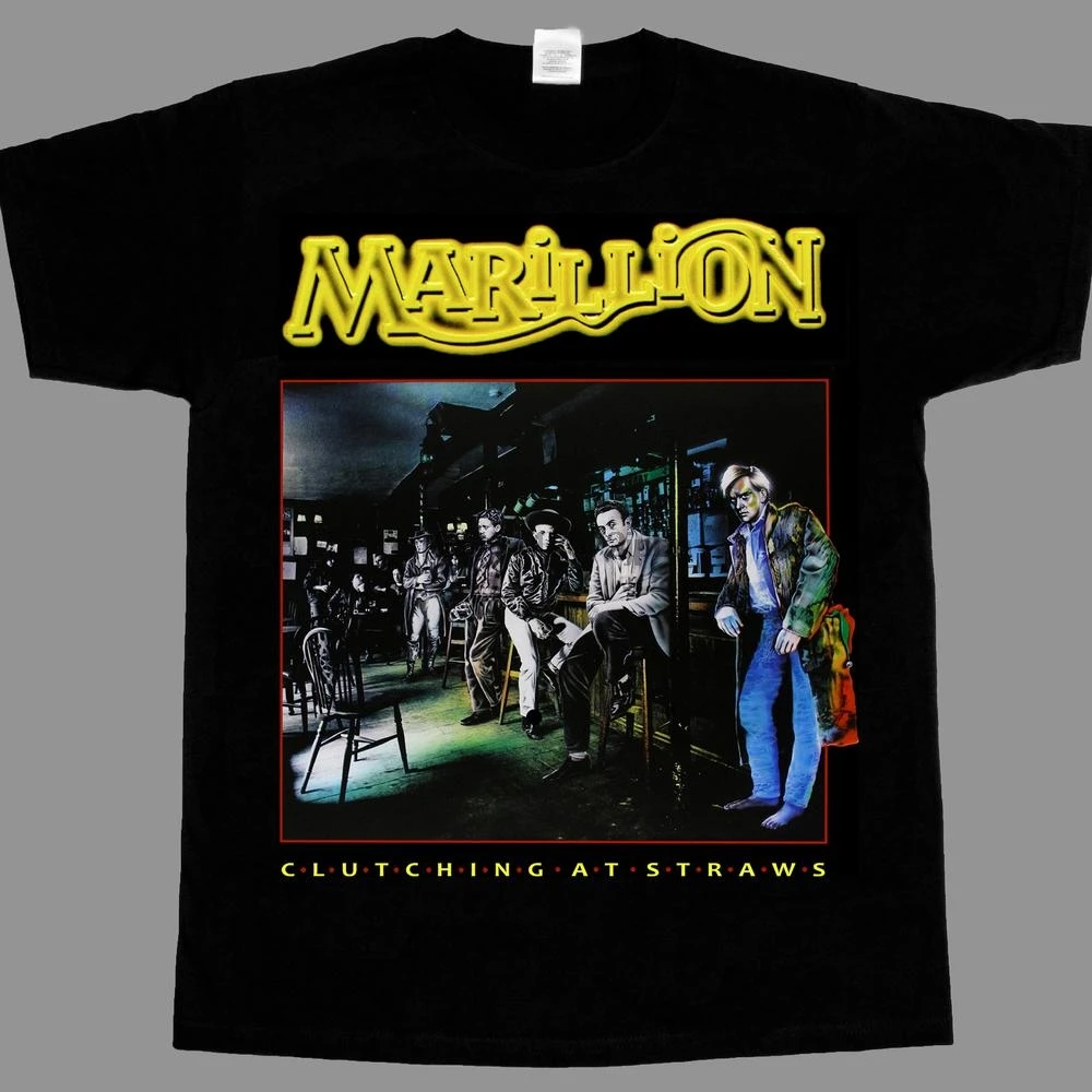 Новая Черная футболка marillion с короткими рукавами в полоску |