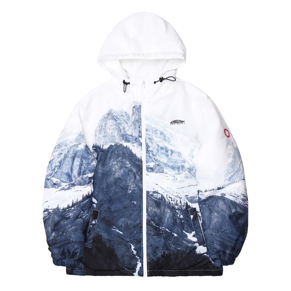 

ATSUNNY Himalayas Down Jacket Harajuku Retro Varsity Jacket Casual Mens cotton Jacket Fashion Coat Streetwear Tops