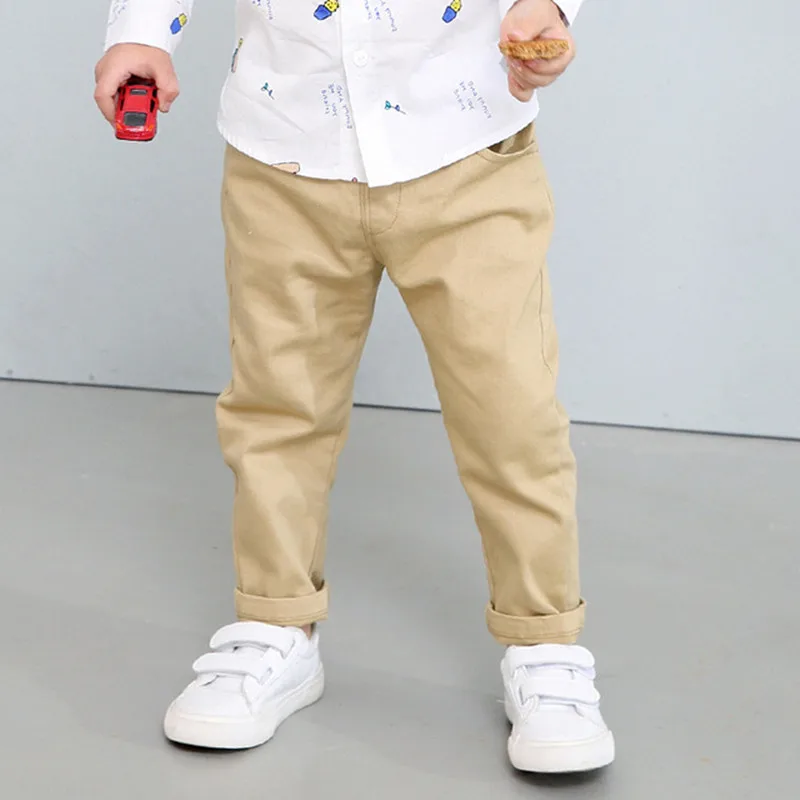 2019 г. Весенне-осенние брюки для мальчиков хлопковые повседневные штаны больших