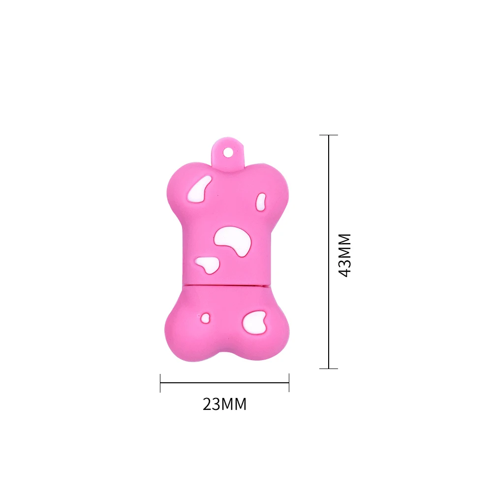 Флеш диск USB 2 0 Cartoon Bone 64 ГБ 32 128 МБ реальная емкость Pendrives U Disk креативная милая