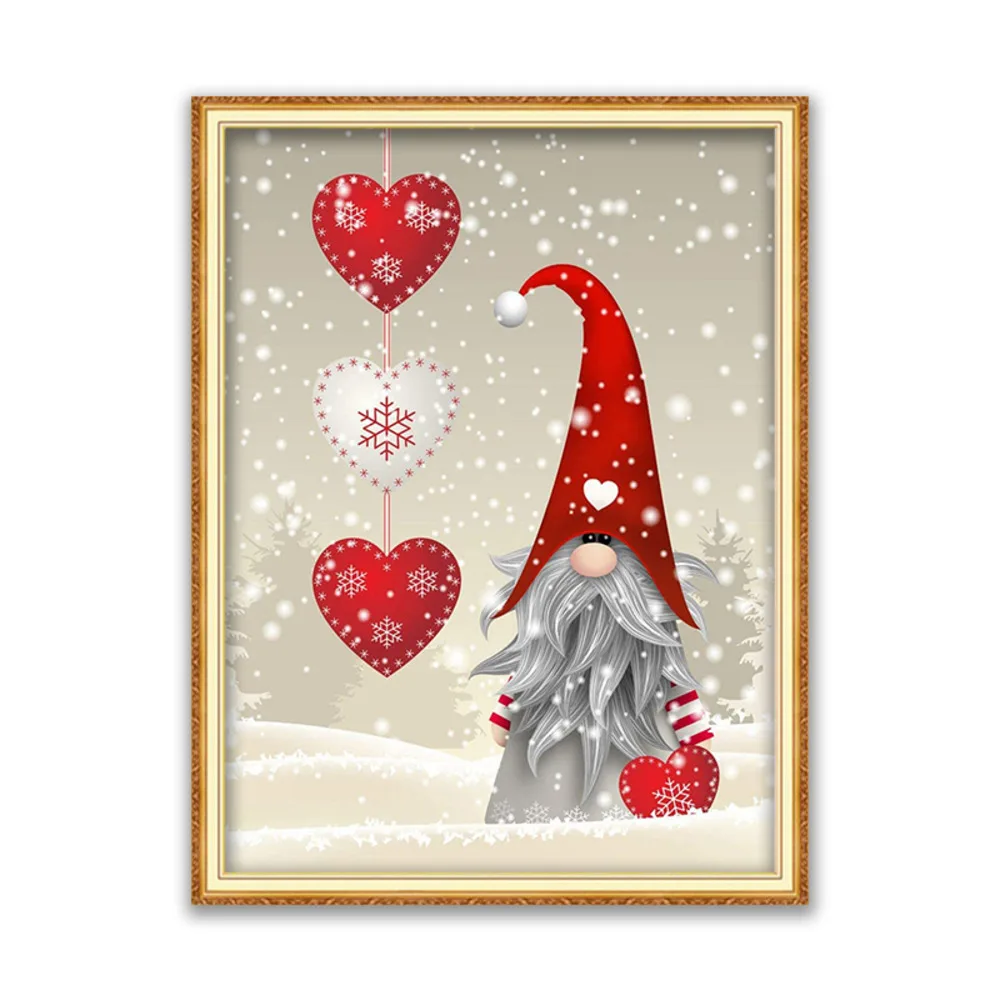 

Christmas Snowman DIY 11CT Embroidery Cross Stitch Kits Craft Needlework Set Cotton Thread Printed Canvas Decoration Wholesale