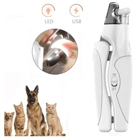 light dog nail clippers file usb charging safe ergonomic handle pet nail trimmer trapper for cats dog products grooming cutter