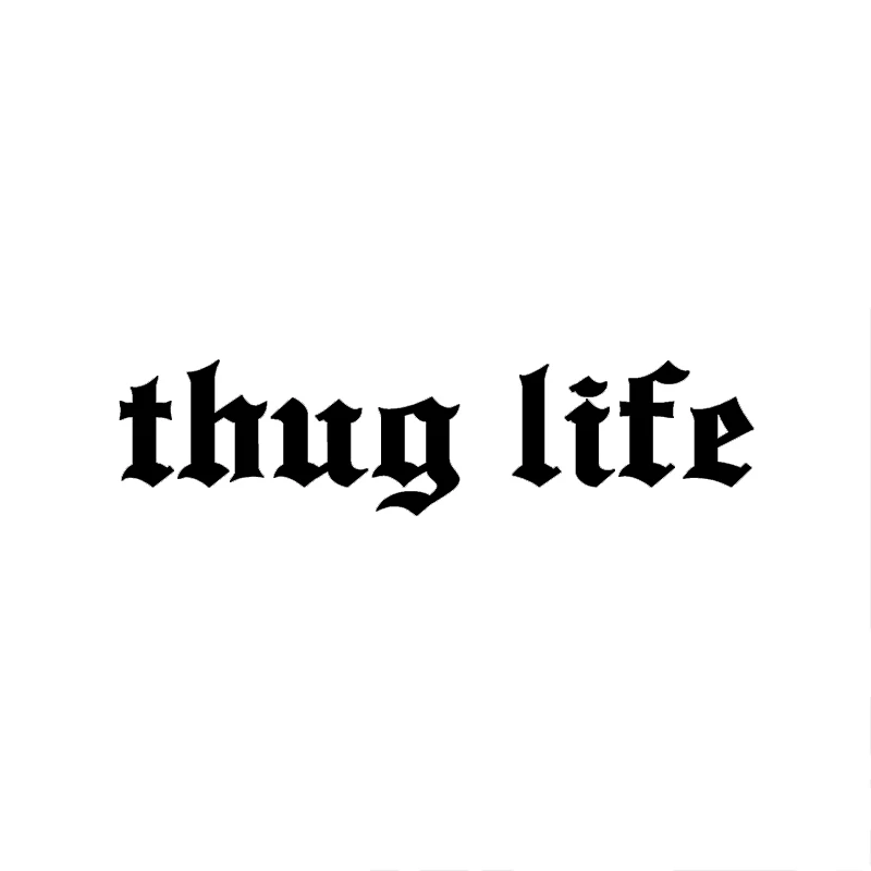 

Thug Life Funny Sticker Waterproof Decals for Car Rear Windshield Truck Bumper SUV Door Laptop Kayak Art Wall Etc,18cm*4cm