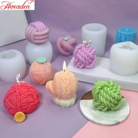 3d yarn ball silicone candle mold diy yarn candle chocolate silicone mould handmade cute aroma candle soap molds candle making