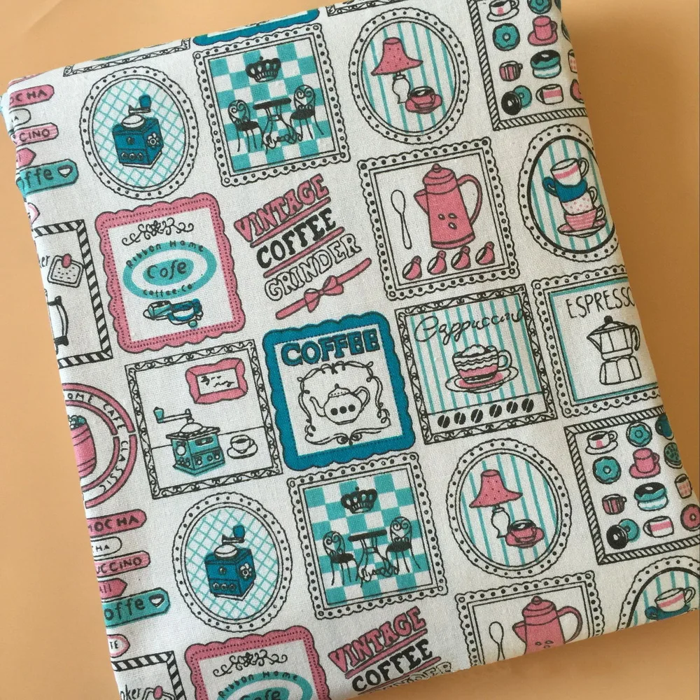 

Printed Cotton Linen Fabric Curtain Tablecloth Cotton Cloth for DIY Quilting & Sewing Placemat,Bags Material Length 50cm/100cm