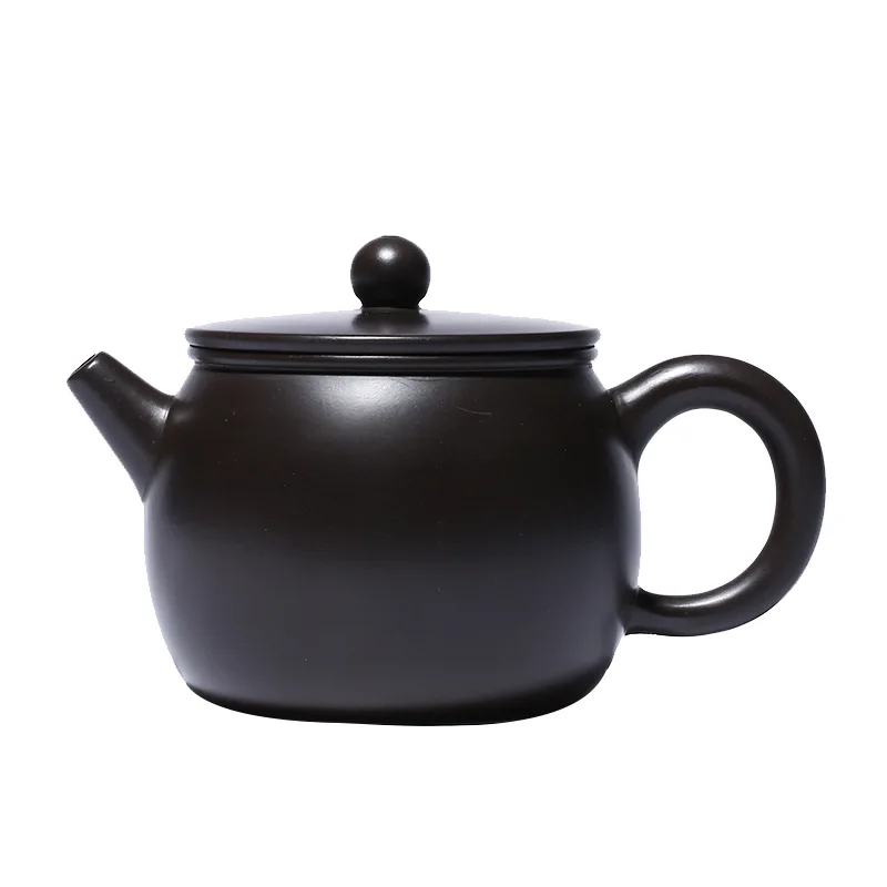 

Yixing raw ore purple clay teapot pure manual teapot black clay Han tile